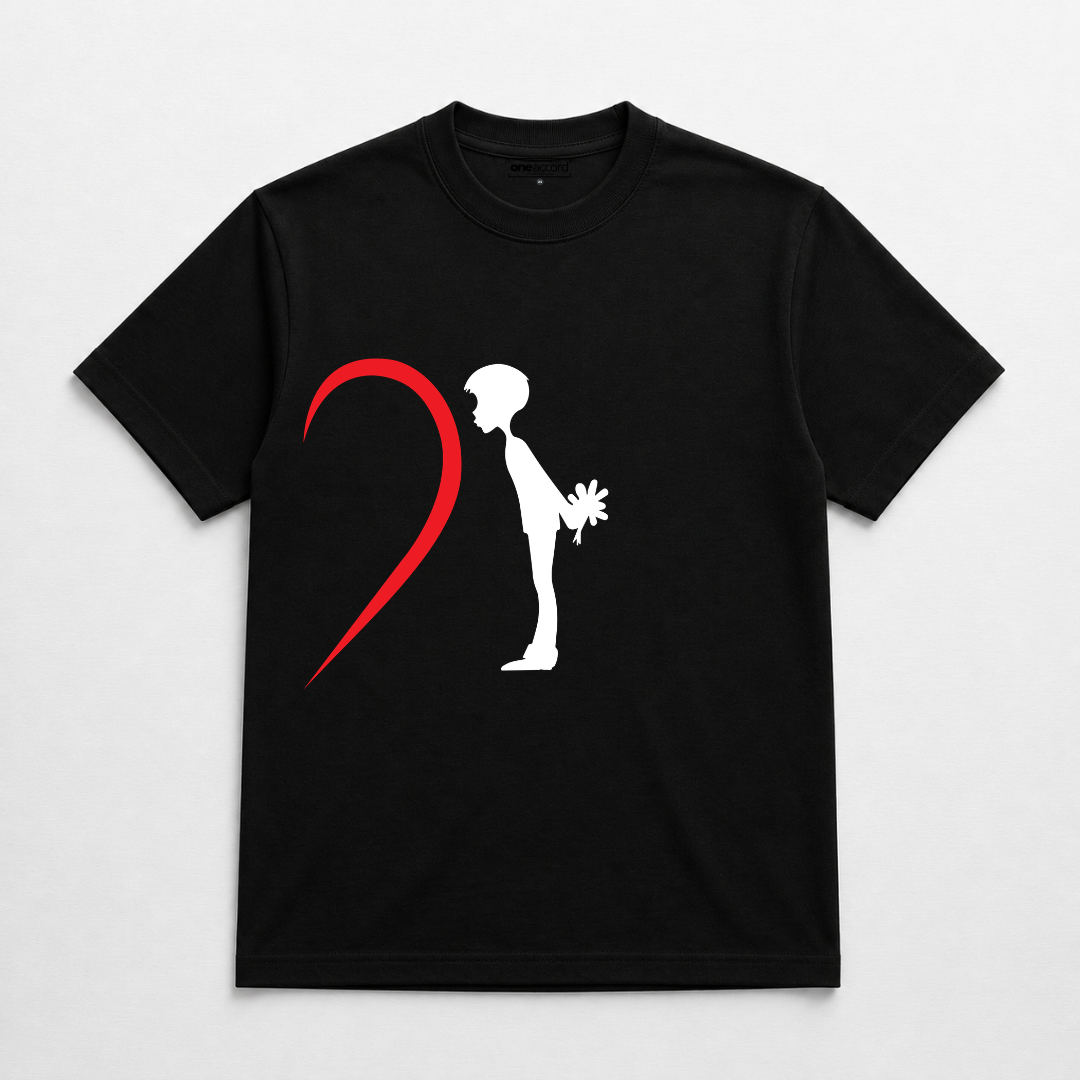 Couple Heart Silhouette Tee Set