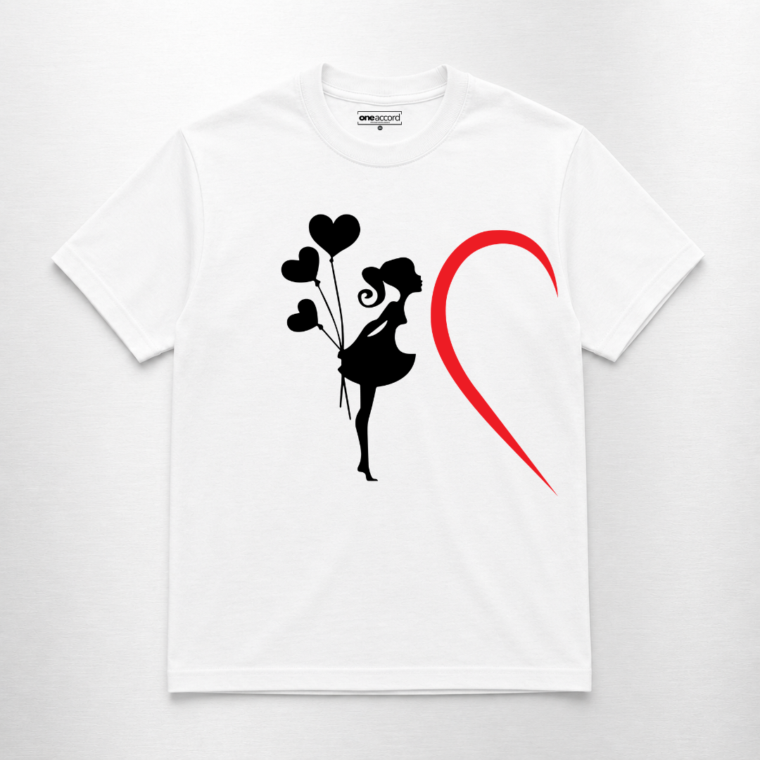 Couple Heart Silhouette Tee Set