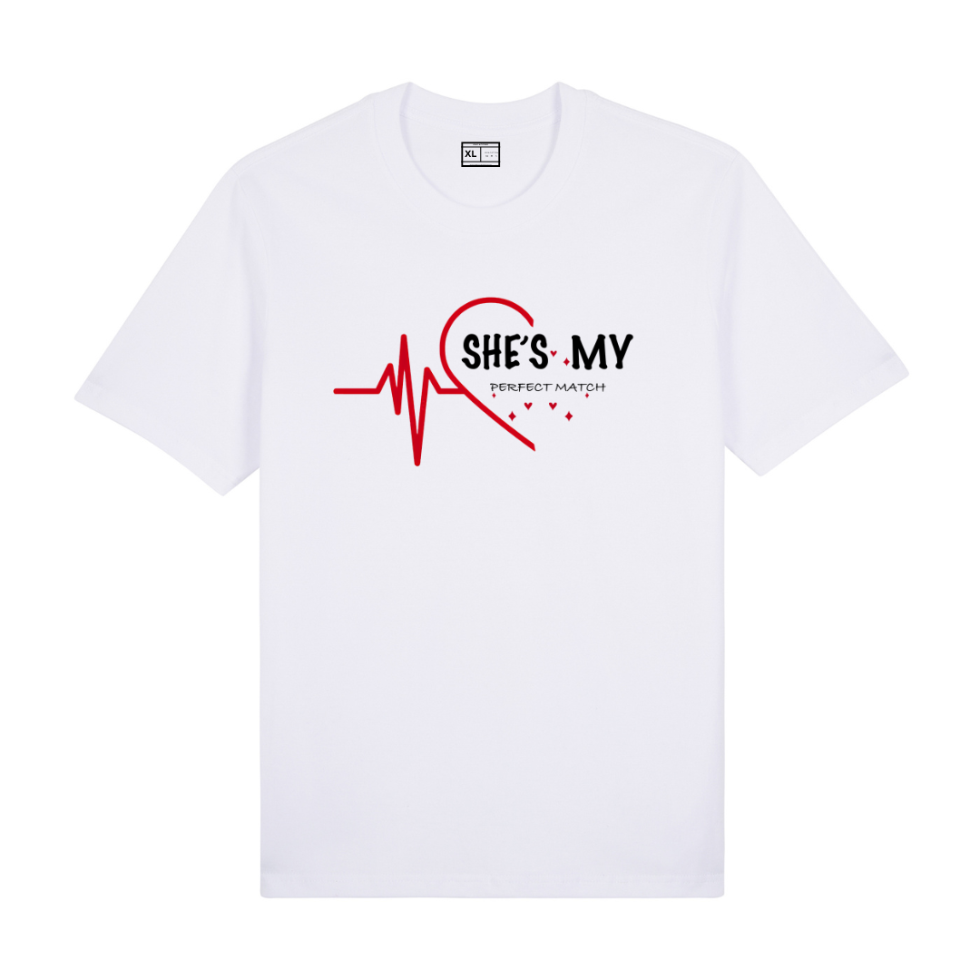 She’s My / He’s My Perfect Match 2 – Couple T-Shirt Set