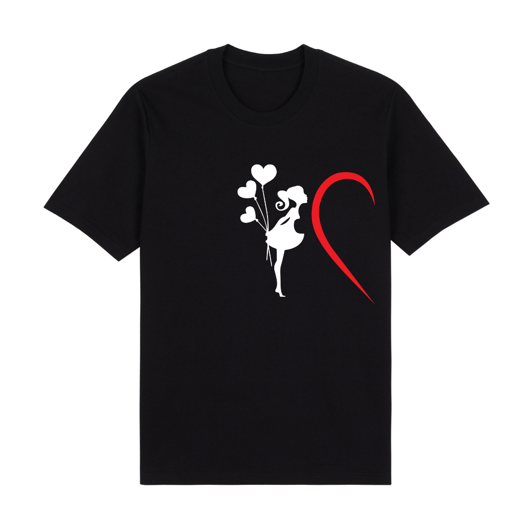 Couple Heart Silhouette Tee Set