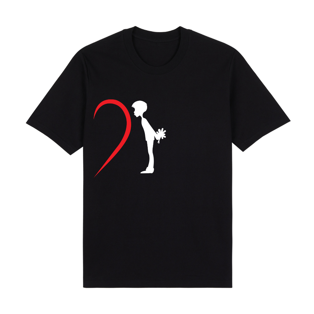 Couple Heart Silhouette Tee Set