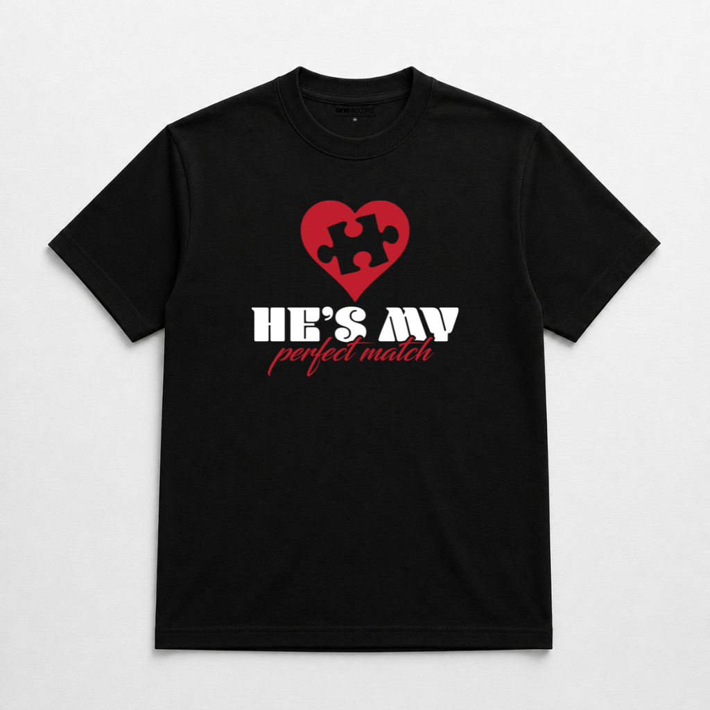 She’s My / He’s My Perfect Match – Couple T-Shirt Set