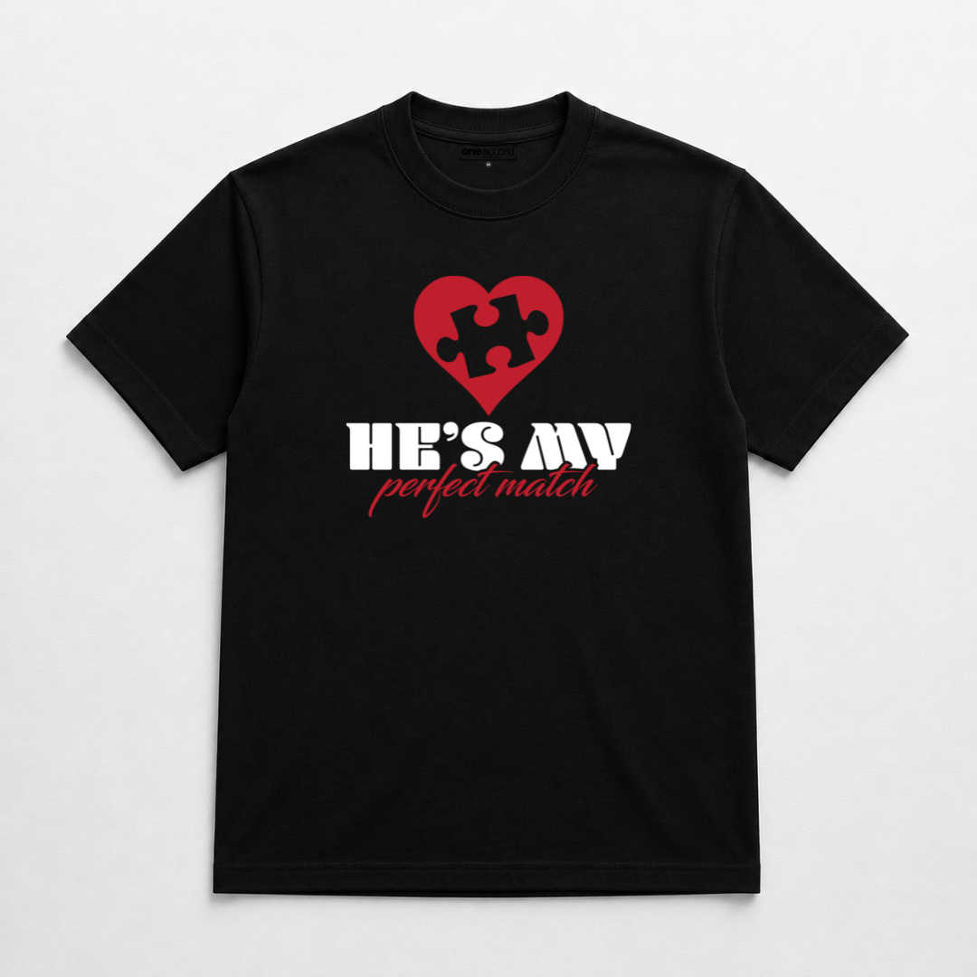 She’s My / He’s My Perfect Match – Couple T-Shirt Set