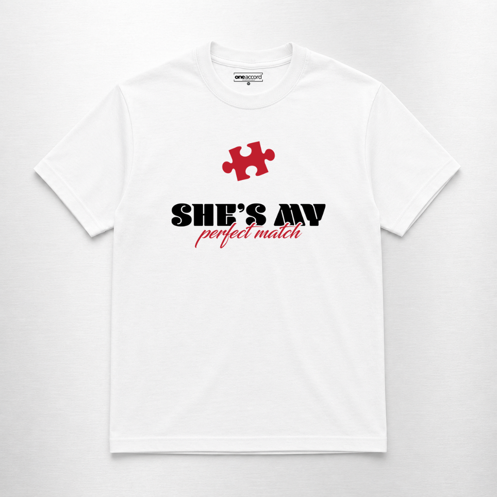 She’s My / He’s My Perfect Match – Couple T-Shirt Set