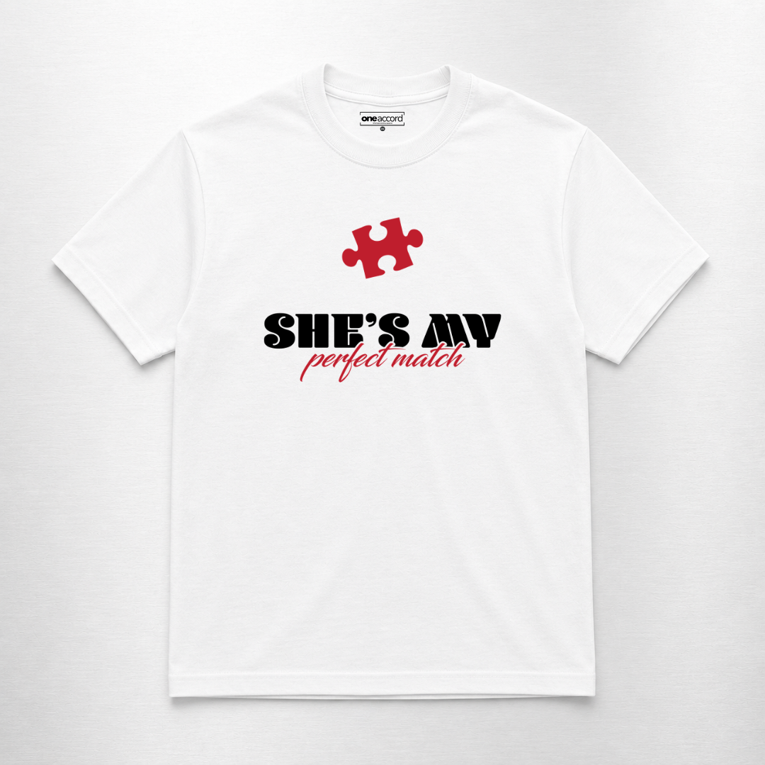 She’s My / He’s My Perfect Match – Couple T-Shirt Set