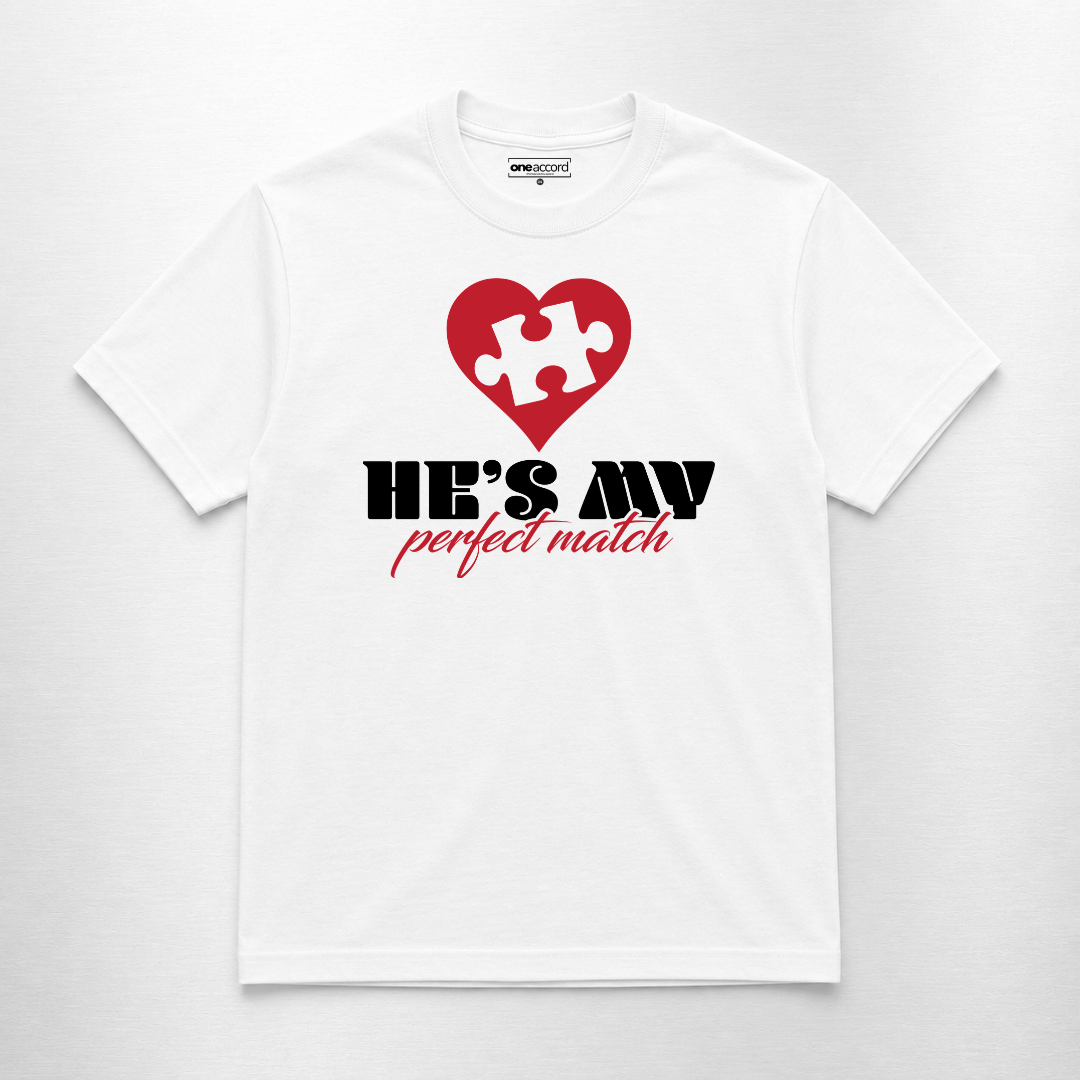 She’s My / He’s My Perfect Match – Couple T-Shirt Set