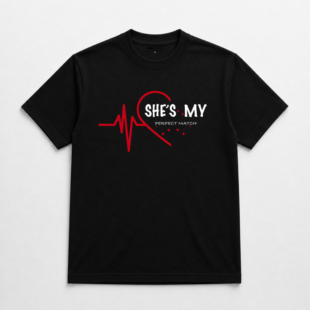 She’s My / He’s My Perfect Match 2 – Couple T-Shirt Set
