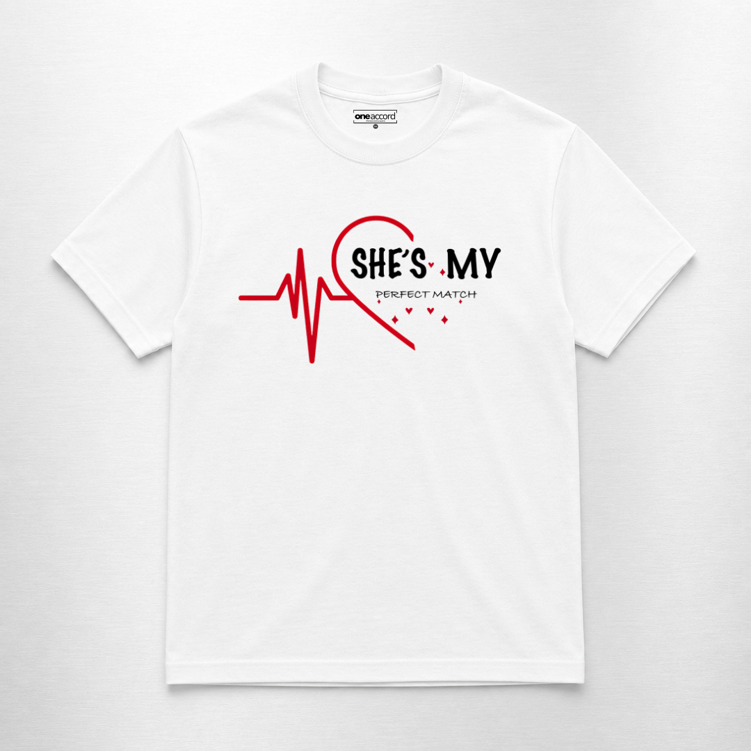 She’s My / He’s My Perfect Match 2 – Couple T-Shirt Set