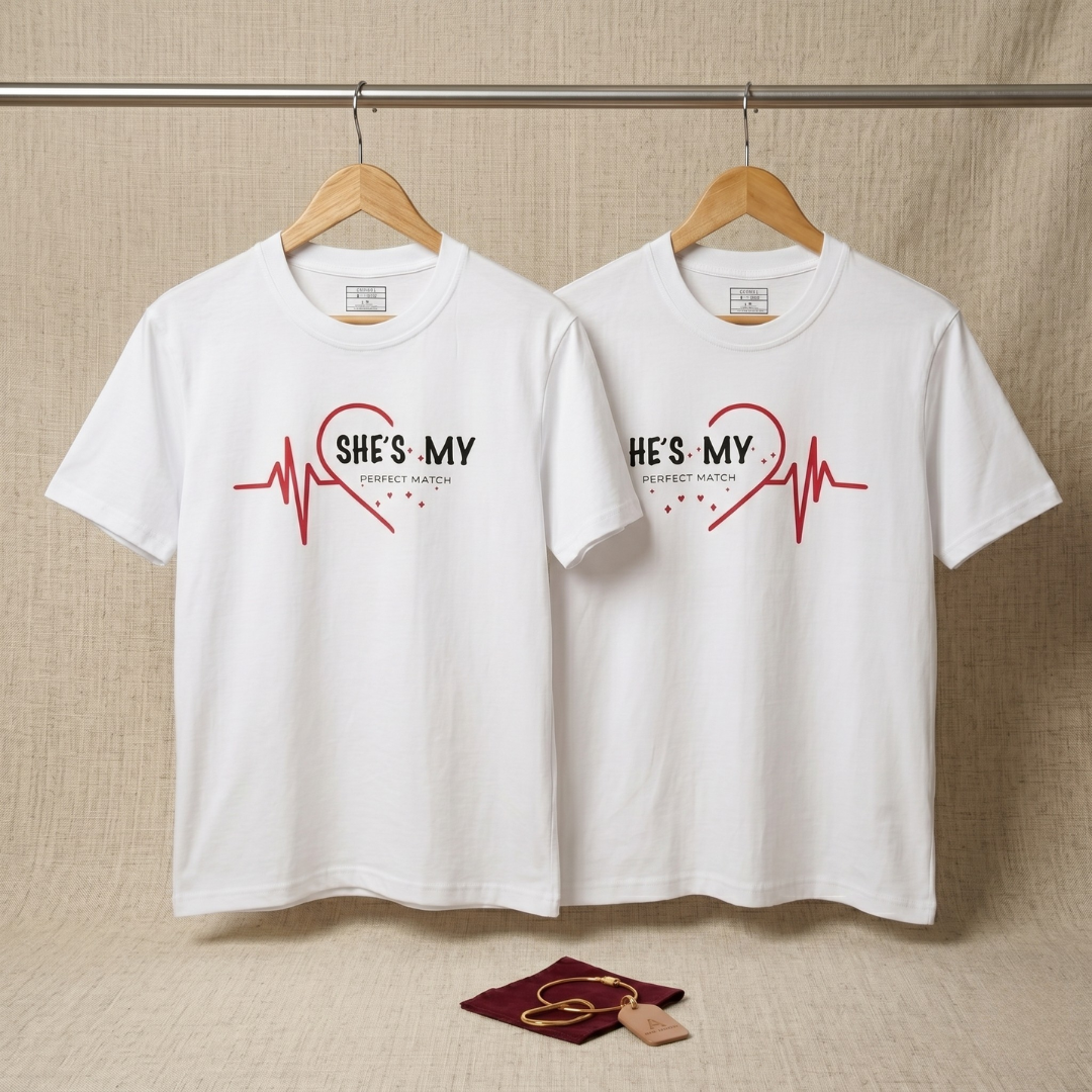 She’s My / He’s My Perfect Match 2 – Couple T-Shirt Set