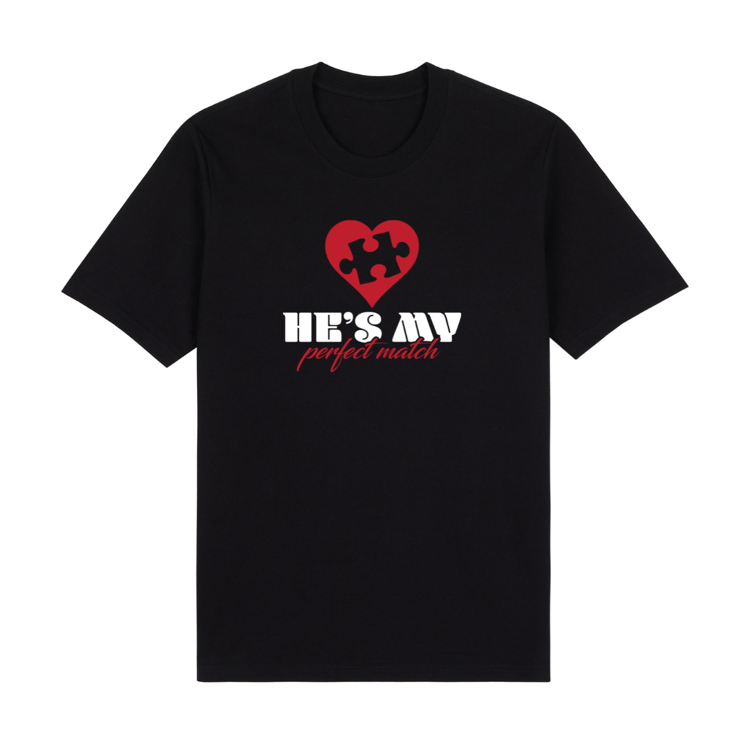 She’s My / He’s My Perfect Match – Couple T-Shirt Set