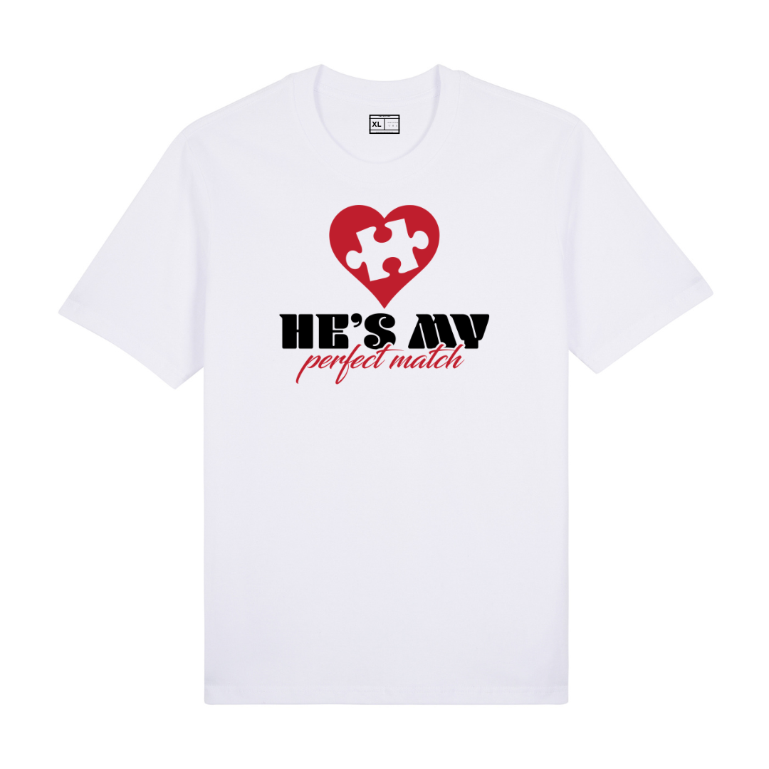 She’s My / He’s My Perfect Match – Couple T-Shirt Set