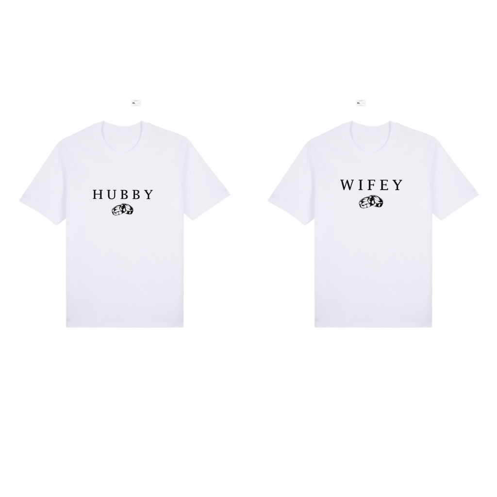 WIFEY & HUBBY Couple Tee Set 🤍